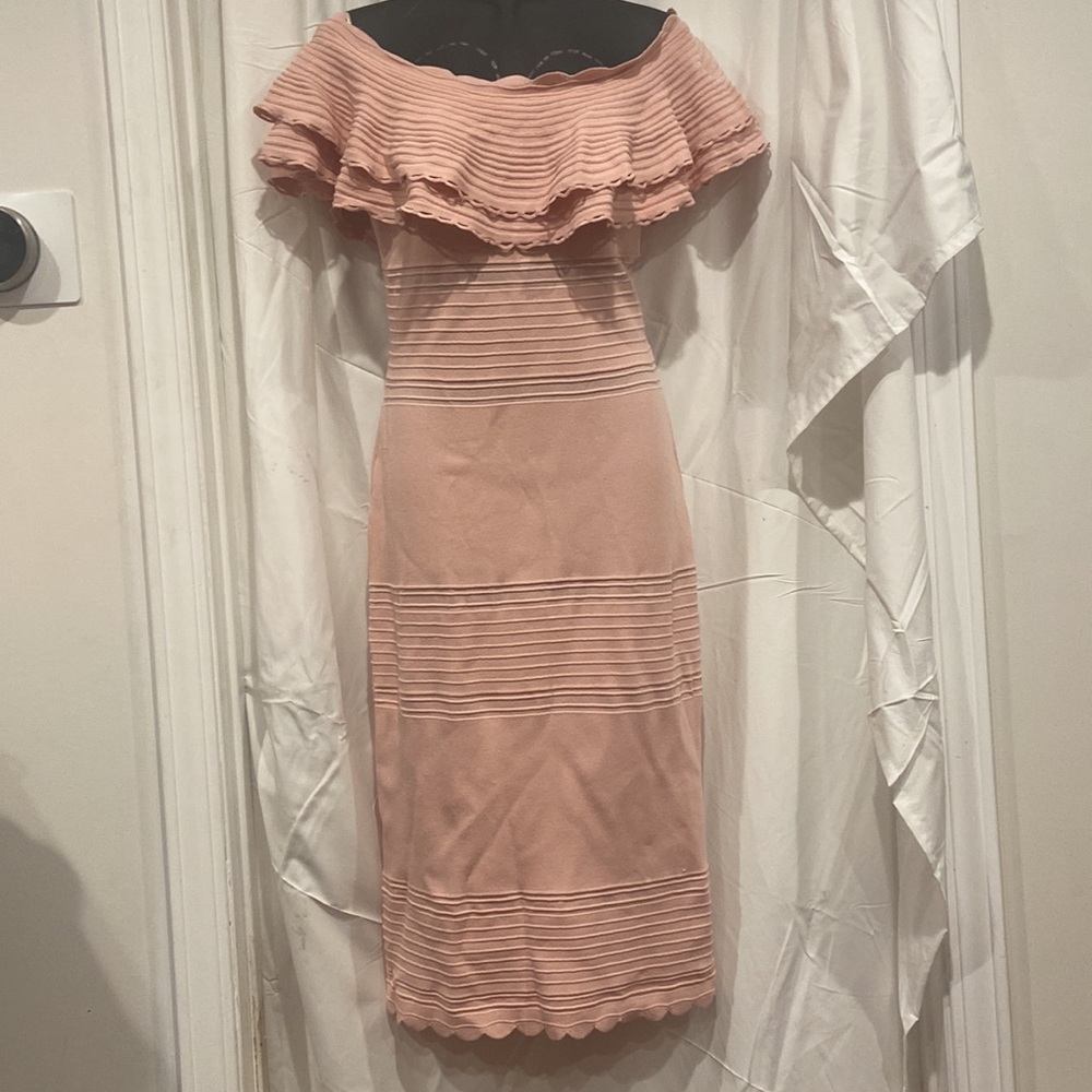 Eliza J Pastel Pink Off Or On Shoulders Shape Forming Dress View 2
